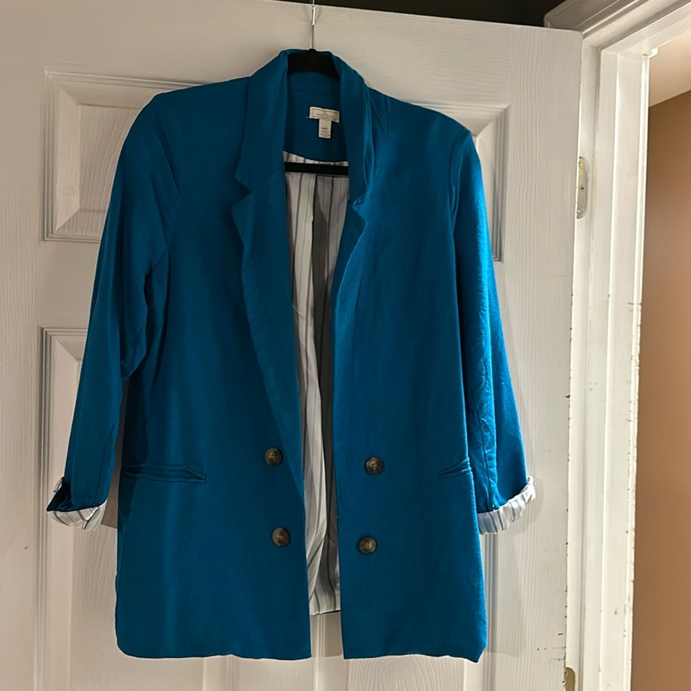 Jules & Leopold Casual Teal Blazer. Worn Once